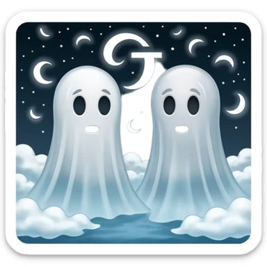 The ghosts from the Kids See Ghosts album cover by Kanye West and Kid Cudi sticker