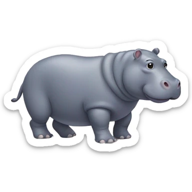 hippo sticker