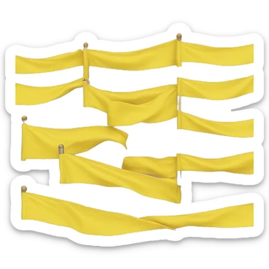 Complete yellow colour flag  sticker