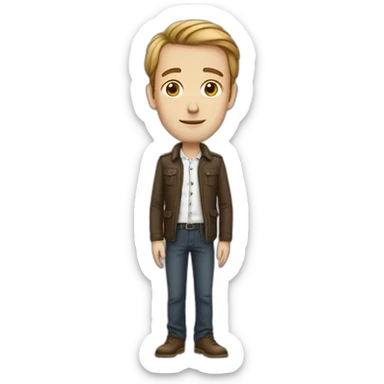 French man very tall and thin sticker