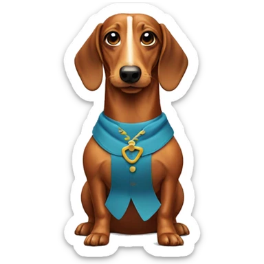Wiener dog in costume  sticker
