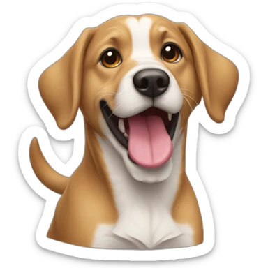 Un chien qui tire la langue sticker