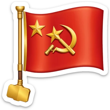 A flag emoji of the Soviet Union.  sticker