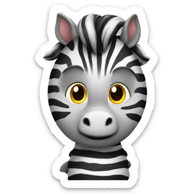 Zèbre avec un bec de canard sticker