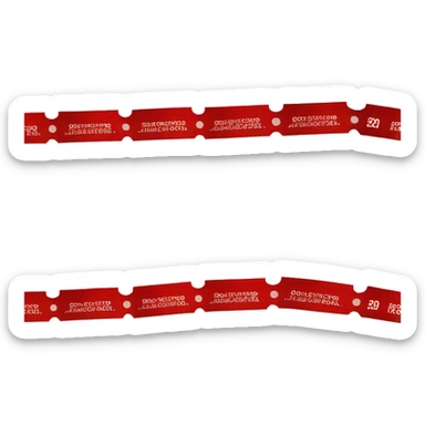 Ticket de oferta de descuento color rojo estilo tienda de ropa sticker