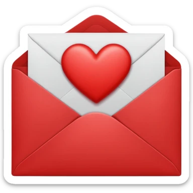 Envelope with heart sticker