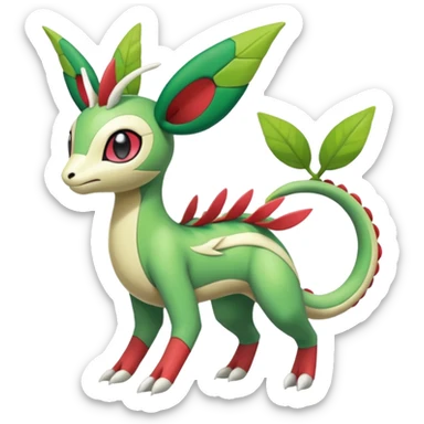 Meloetta-Flygon-Skiddo-Pokémon-Fakémon-creature sticker