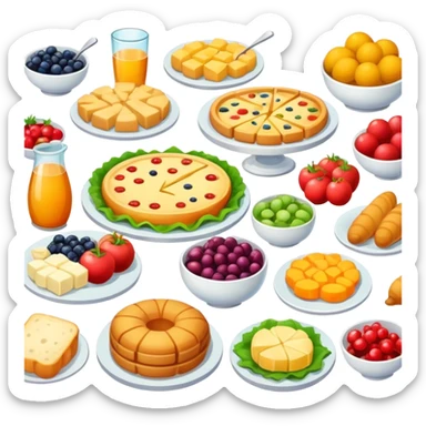 Table with food sticker