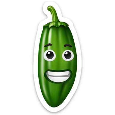 Jalapeño cutted sticker