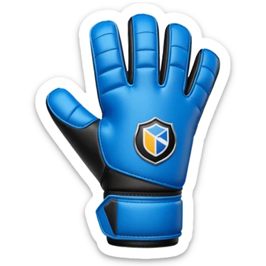 goalkeeper gloves with blue details sticker