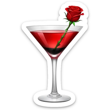 🍸+🍹+🖤+🌹 sticker