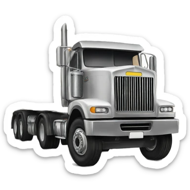 large truck carrying timber sticker