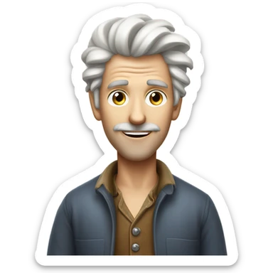 weird white man sticker