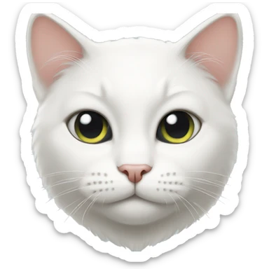 White cat sticker