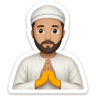 Muslim man praying sticker