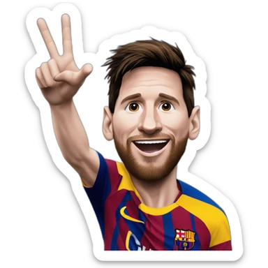 Messi als een geit sticker