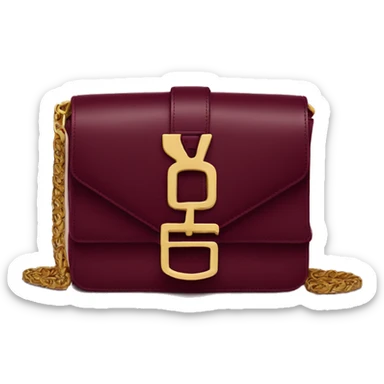 Burgundy YSL purse shoulder bag  sticker