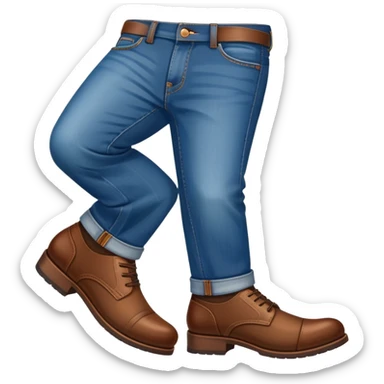 jeans and brown shoes sticker