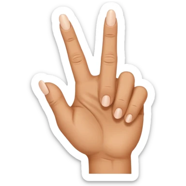 Middle finger poking out & curled  sticker