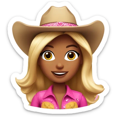 barbie cowgirl  sticker