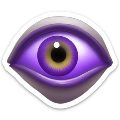 majestic godly violet iris eyeball serious intense symmetrical knowledgable sticker