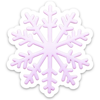 pastel pink snowflake  sticker