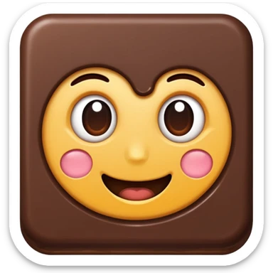 square chocolate piece sticker