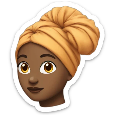 bun turban sticker