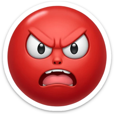 gum adel angry mad and red sticker