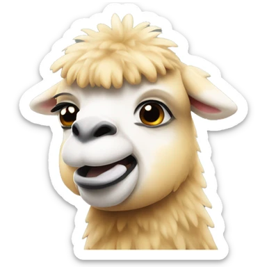 Cria de gallina con un pao sticker