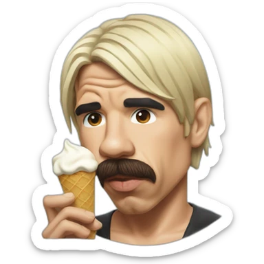 Anthony Kiedis eating ice cream sticker