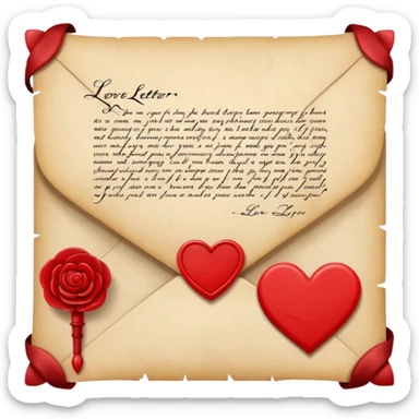 love letter sticker