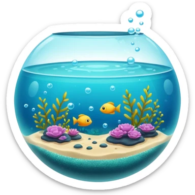 aqua tank, with sea seed little bubbles. sticker