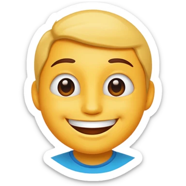 Simon from Sprunki, phase 2, recognizable pose or expression, vibrant and expressive emoji style sticker