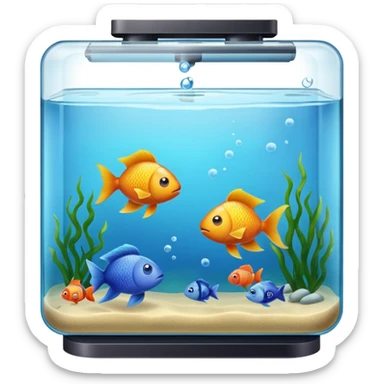 No fish in fish tank sticker