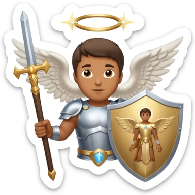 - 🛡️ Shield – symbolizing protection
- ⚔️ Sword – representing spiritual warfare
- 👼 Angel – the heavenly messenger
- ✨ Sparkles – highlighting his glory sticker