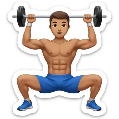 man doing abs cranch sticker