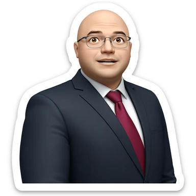 formal portrait of a man sticker