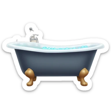 Bubble bath in classic clawfoot tub sticker