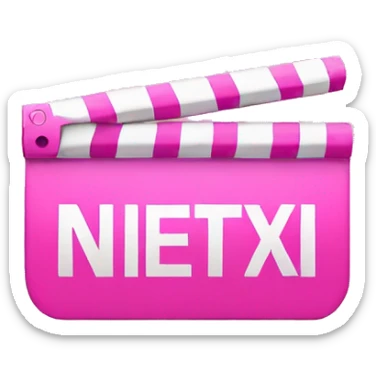 pink netflix sign sticker