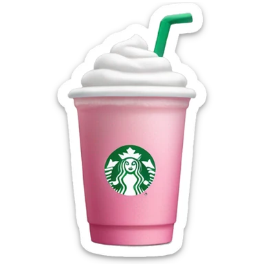starbucks cup pink drink with cold foam sticker