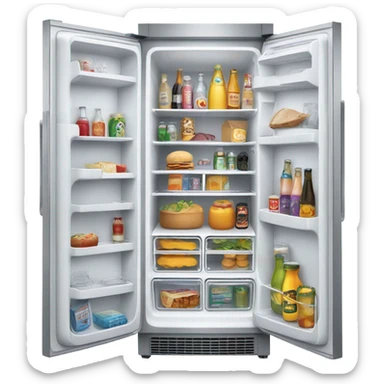 Fridge with door ajar sticker