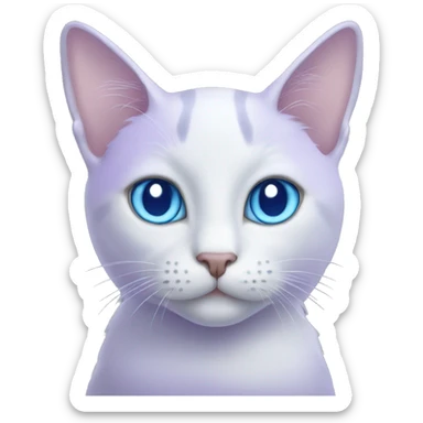 Lilac cat with Blue eyes sticker