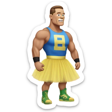 John cena wearing a tutu sticker