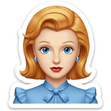 Ginger Rogers with blue eyes sticker