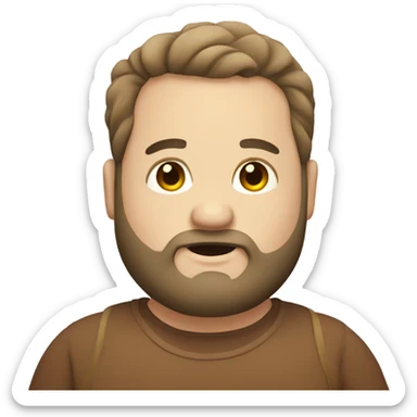 Chubby guy with beard  sticker