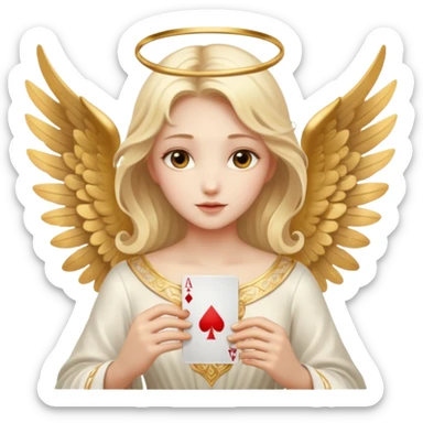Angels and playing card sticker