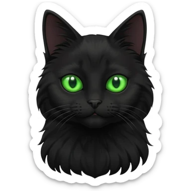 Tete de chat noir  sticker