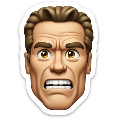 angry arnold schwarzenegger physique sticker
