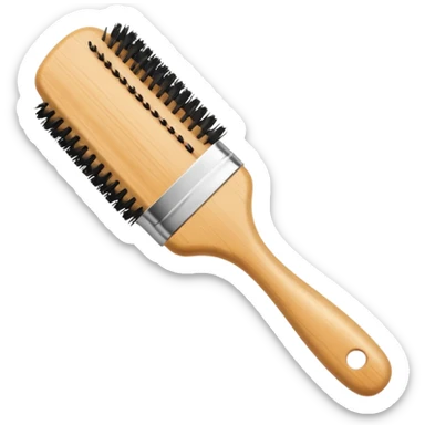 Cream hair brush sticker